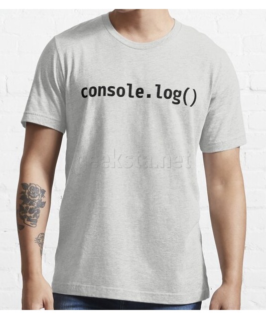 console.log() - JavaScript/Web Developer Black Text Design