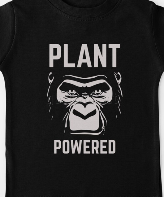 PLANT POWERED Gorilla Cool Design for Vegans & Vegetarians