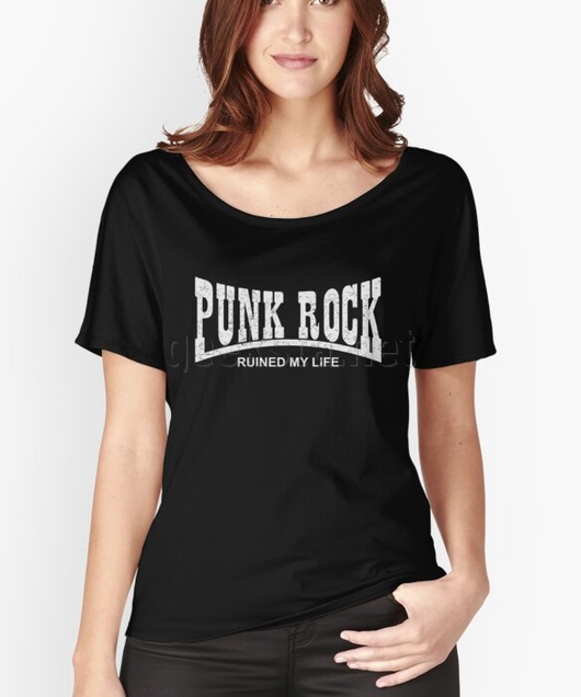 Punk Rock Ruined My Life Sarcastic Rocker Vintage Design
