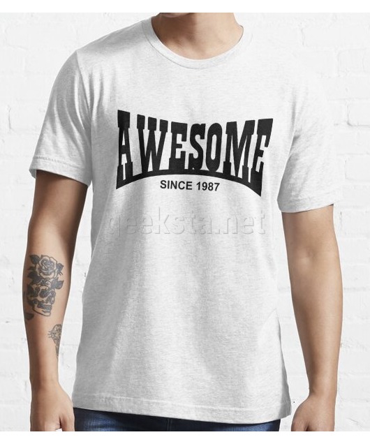 Awesome since 1987 - 30th Birthday/Anniversary Black Text Design