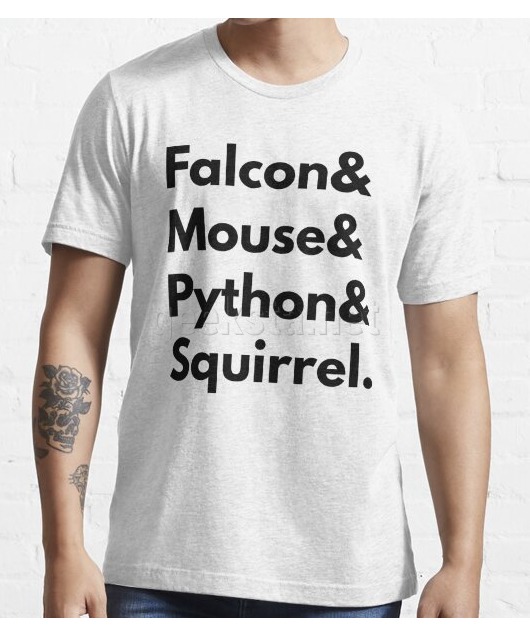 Falcon Mouse Python Squirrel Programming Language Geek Design