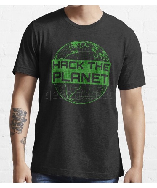 Hack the Planet - Green Globe Design for Computer Hackers