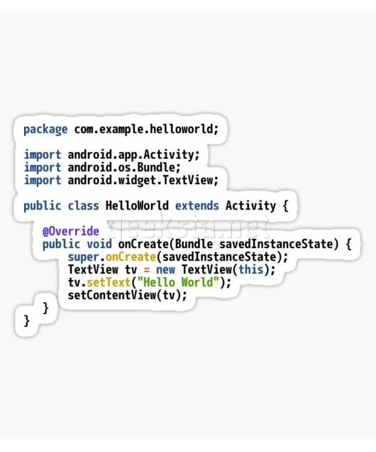 Hello World Android Code - Light Syntax Scheme Coder Design