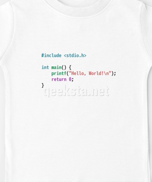 Hello World C Code Light Syntax Scheme Programmer Design Geeksta