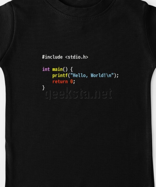 Hello World C Code - Dark Syntax Scheme Programmer Design