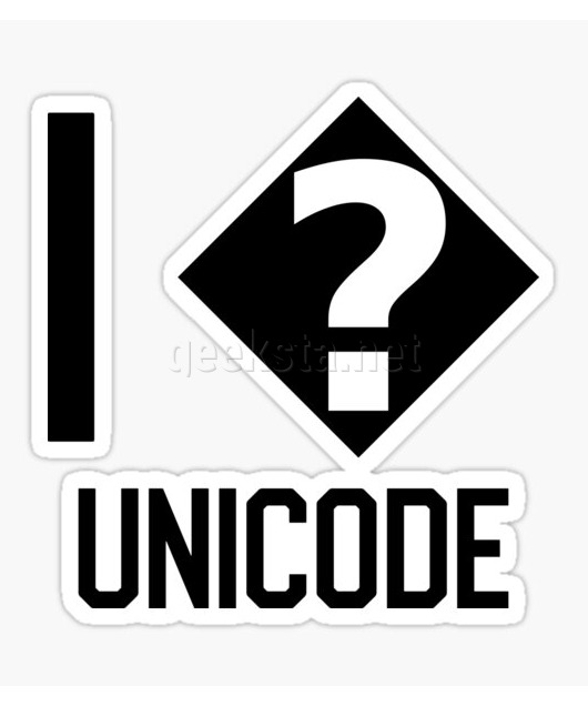 I ? Unicode Funny Software Engineer Design Black Text