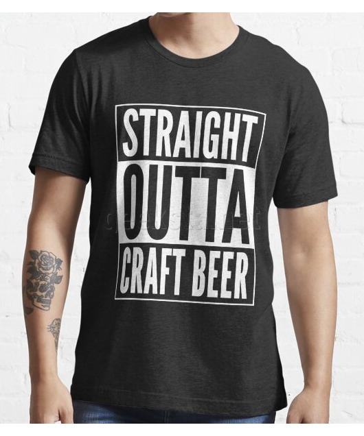Straight Outta Craft Beer - White Text Beer Drinker Design