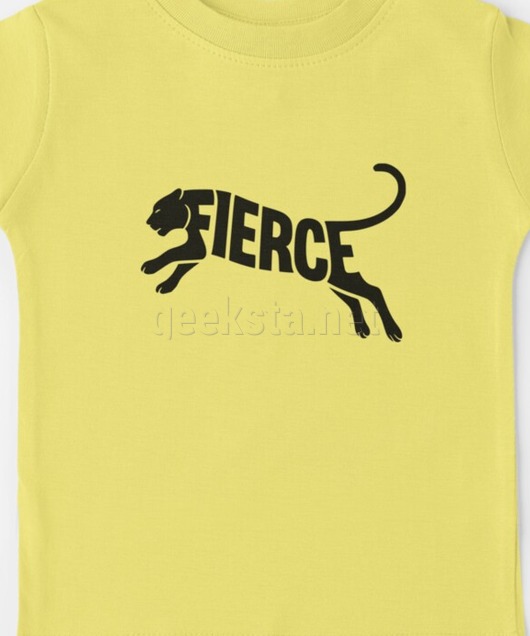 Fierce Leaping Tiger Word Art Silhouette Typography Design