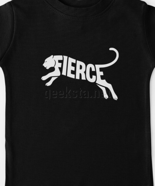 Fierce Leaping Tiger Word Art Silhouette Typography Design