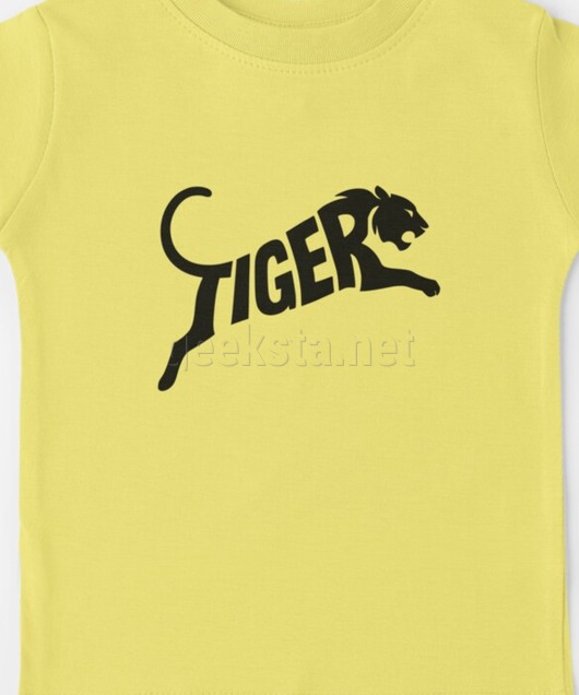 Leaping Tiger Word Art Silhouette Typography Design