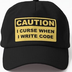 Caution I Curse When I Write Code - Funny Programmer Design Cap by geeksta