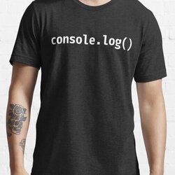 console.log() - JavaScript/Web Developer White Text Design