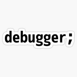 debugger; - JavaScript/Web Developer Black Text Design Sticker by geeksta