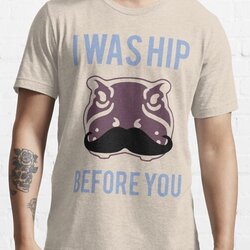 I was hip before you - Hipster Hippo with Moustache