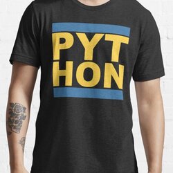 PYT HON - Cool Blue & Yellow Python Programmer Design